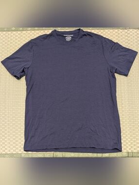 Wool & Prince 100% Merino Wool T-shirt Navy Men's Size XL